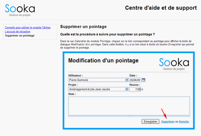 Centre d'aide et de support