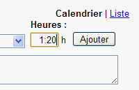 Format des heures HH:MM
