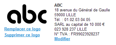 Personnalisation du logo